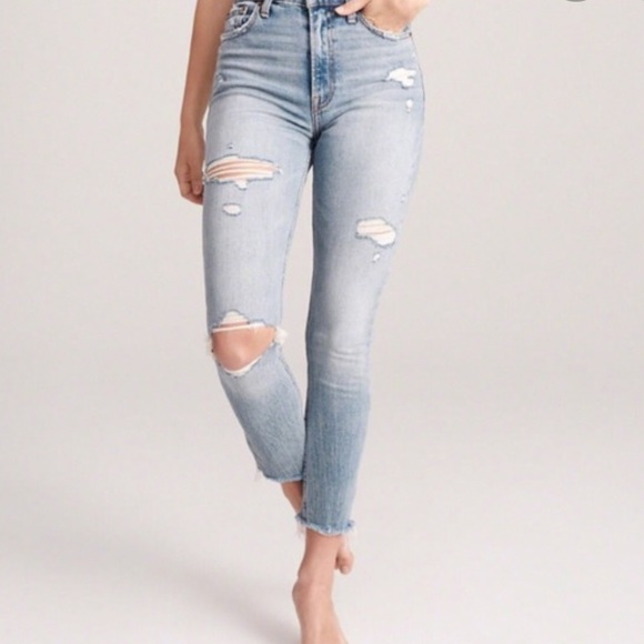 Abercrombie & Fitch Denim - Abercrombie Simone high rise slim jeans